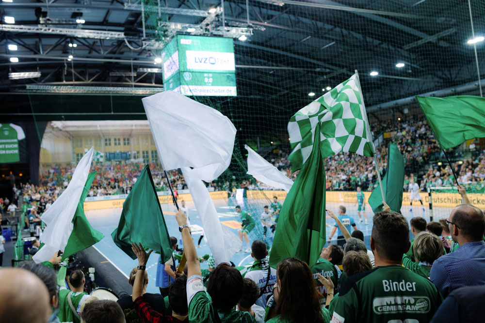 SC DHfK Leipzig - Füchse Berlin: Quarterback Immo Arena