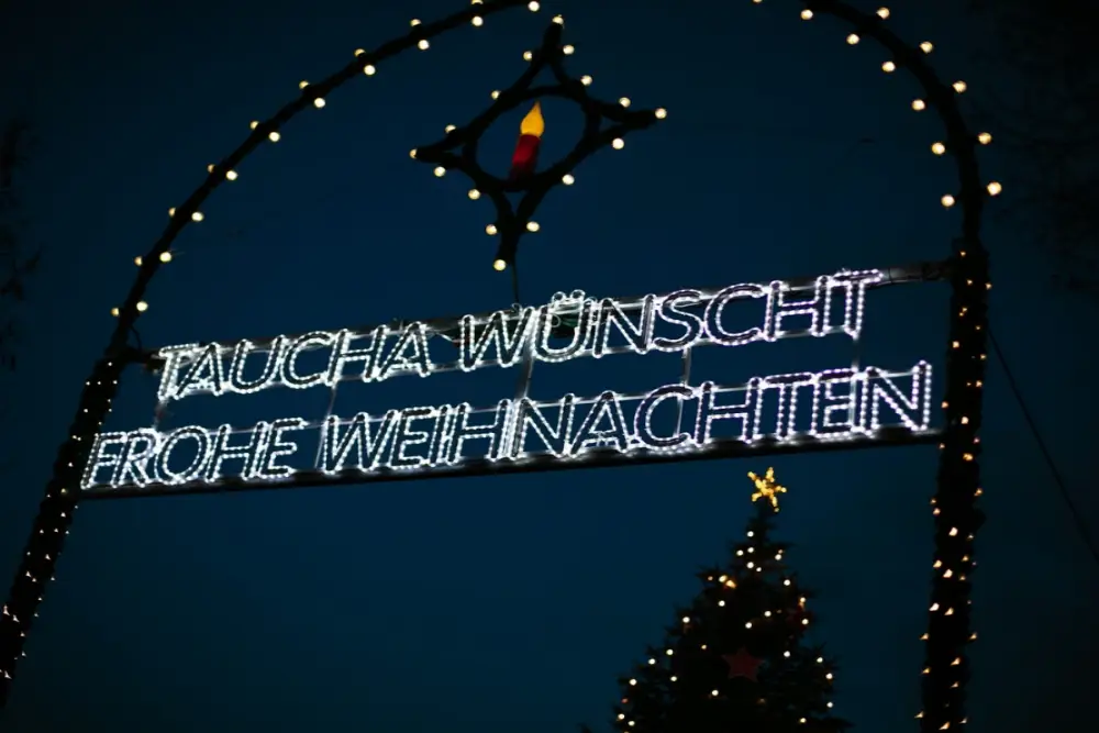 Weihnachtsmarkt auf dem Marktplatz Taucha