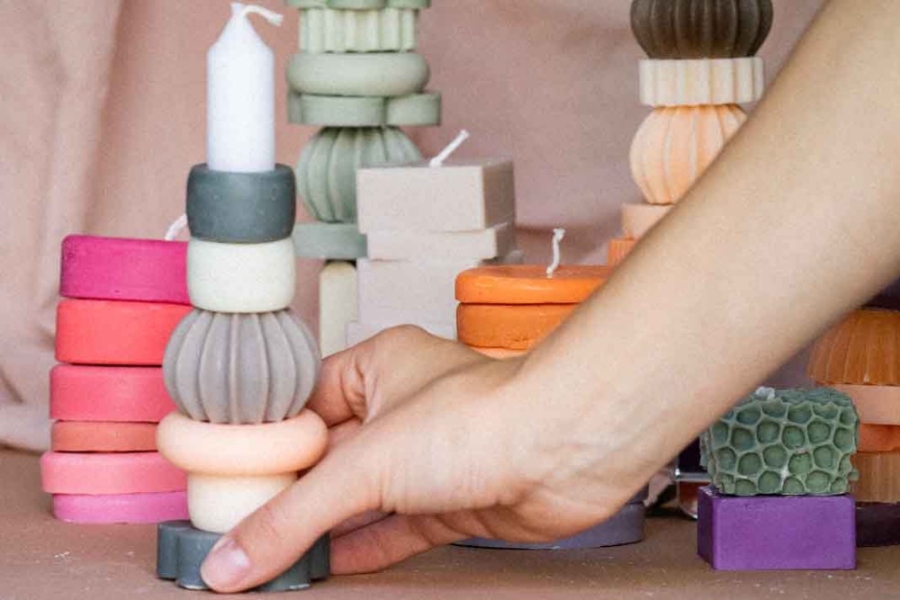 Dip Dye Candles: Flamingocat