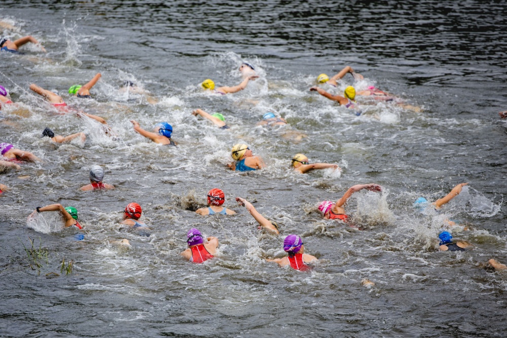 Eins-Mundental-Triathlon: Floßplatz Grimma