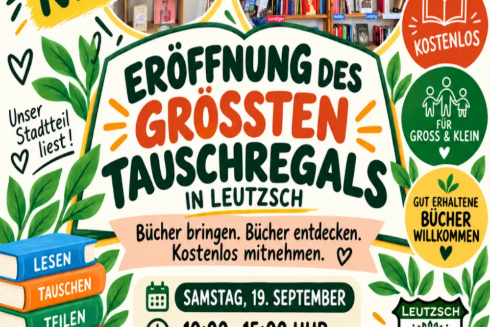 Eröffnung das größte Büchertauschregal in Leutzsch: Bürgerverein Leutzsch